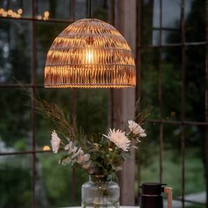 PR Home PR Home vonkajšia závesná lampa Lace z prírodného vlákna, zástrčkový vyobraziť