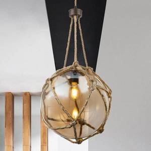 Globo Sklenená lampa Tiko so sieťou hrdzavá Ø 30 cm vyobraziť