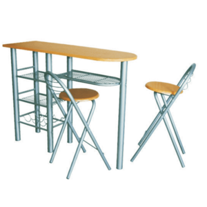 Komplet barový stôl + 2 stoličky, buk, 120x40 cm, BOXER vyobraziť