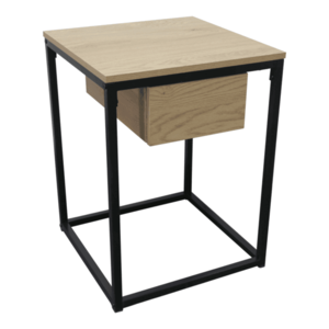 Príručný stolík, dub/čierna, NAVARO TYP 3 vyobraziť