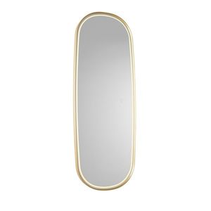 Moderné kúpeľňové zrkadlo zlaté vrátane LED a dotykového stmievača - Geraldien vyobraziť