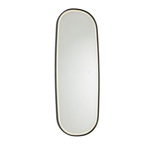 Moderné kúpeľňové zrkadlo čierne vrátane LED a dotykového stmievača - Geraldien vyobraziť