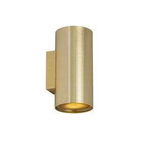 Dizajnové nástenné svietidlo zlaté okrúhle 2-svetlo - Sab Honey vyobraziť