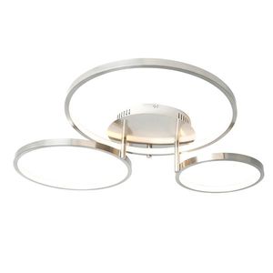 Moderné oceľové stropné svietidlo vrátane LED a stmievača - Rondas vyobraziť