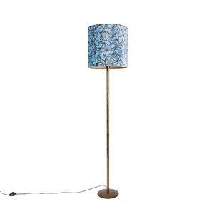 Botanická stojaca lampa zlatá s motýlikovým dizajnovým odtieňom 40 cm - Simplo vyobraziť