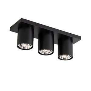 Moderné stropné bodové svietidlo čierne 3-svetlo - Tubo vyobraziť