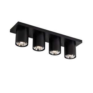 Moderné stropné bodové svietidlo čierne 4-svetlo - Tubo vyobraziť
