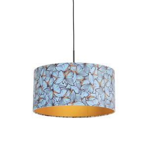 Závesná lampa s velúrovým odtieňom motýle so zlatom 50 cm - Combi vyobraziť