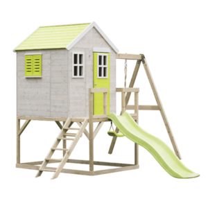 ArtWD Detský záhradný domček s ihriskom VILLA | limetková vyobraziť