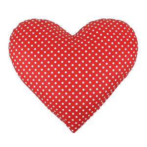Bellatex Tvarovaný vankúšik Srdce bodky červená​, 42 x 48 cm vyobraziť