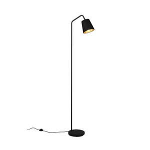 Čierna stojacia lampa s textilným tienidlom (výška 148 cm) Buddy – Trio vyobraziť