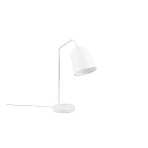 Biela stolová lampa s textilným tienidlom (výška 45 cm) Buddy – Trio vyobraziť