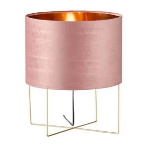 Ružová stolová lampa s textilným tienidlom (výška 43 cm) Aura – Fischer & Honsel vyobraziť