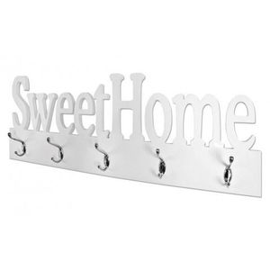 Nástenný vešiakový panel Sweet Home, biely% vyobraziť