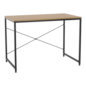 Písací stôl, dub/čierna, 100x60 cm, MELLORA vyobraziť
