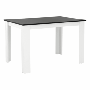 Jedálenský stôl, biela/čierna, 120x80 cm, KRAZ vyobraziť
