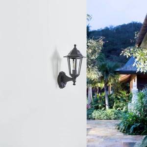 Lindby Vonkajšie nástenné svetlo Nane tvar lucerny snímač vyobraziť