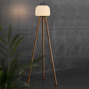 Nordlux LED stojaca lampa Kettle Tripod drevo/tienidlo22cm vyobraziť
