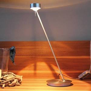 Top Light Stmievateľná stolná lampa PUK TABLE, chróm matná vyobraziť