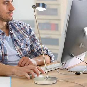 Top Light LED stolová lampa Puk Table Single nikel matný vyobraziť