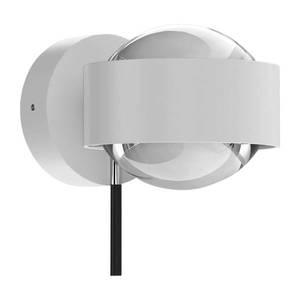 Top Light Puk Mini Wall+ LED, číre šošovky, biely matný/chróm vyobraziť