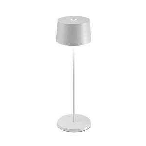 Zafferano Zafferano Olivia 3K nabíjateľná stolová lampa IP65 biela vyobraziť