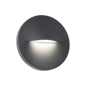 Viokef Vonkajšie nástenné svietidlo LED Vita, tmavosivá farba, Ø 14 cm vyobraziť