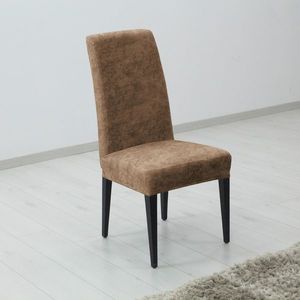 Poťah elastický na celú stoličku, komplet 2 ks Estivella odolný proti škvrnám, svetlo hnedý vyobraziť