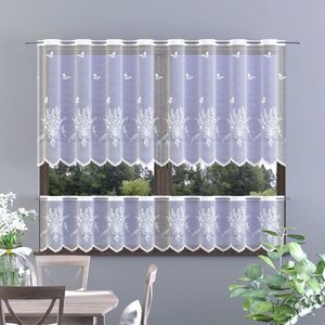 Hotová záclona, VIOLA, vitrážka, biela 250 x 35 cm + 250 x 50 cm vyobraziť