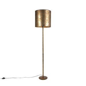 Vintage stojaca lampa zlatá so odtieňom starého bronzu 40 cm - Simplo vyobraziť