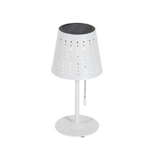 Vonkajšia stolová lampa biela vrátane LED 3-stupňová stmievateľná nabíjateľná a solárna - Ferre vyobraziť