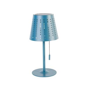 Vonkajšia stolná lampa modrá vrátane LED 3-stupňovej stmievateľnej nabíjateľnej a solárnej - Ferre vyobraziť