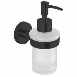 AQUALINE SB219 Samba dávkovač mydla 150 ml, mliečne sklo, čierna vyobraziť