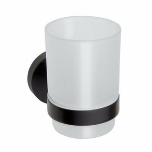 SAPHO XB900 X-round black pohár, mliečne sklo/ čierna vyobraziť