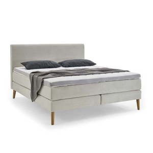 Béžová čalúnená dvojlôžková posteľ 160x200 cm Linea - Meise Möbel vyobraziť