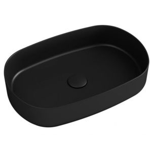 ISVEA - INFINITY OVAL keramické umývadlo na dosku, 55x36cm, matna čierna 10NF65055-2N vyobraziť