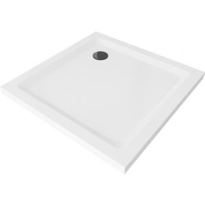 MEXEN/S - Flat sprchová vanička štvorcová slim 70 x 70, biela + čierny sifón 40107070B vyobraziť