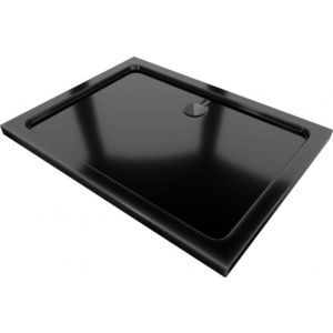 MEXEN/S - Flat sprchová vanička obdĺžniková slim 100 x 70, čierna + čierny sifón 40707010B vyobraziť