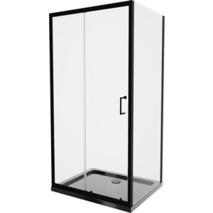 MEXEN/S - Apia Sprchovací kút 130x70, transparent, čierna + vanička so sifónom 840-130-070-70-00-4070B vyobraziť