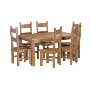 Jedálenský stôl 152x92 + 6 stoličiek EL DORADO dub antik vyobraziť