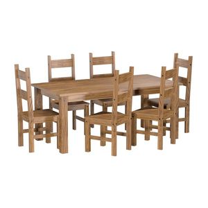Jedálenský stôl 178x92 + 6 stoličiek EL DORADO dub antik vyobraziť