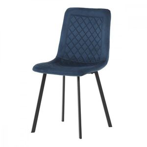 AUTRONIC DCL-973 BLUE4 Židle jídelní, modrý samet, kov černý mat vyobraziť