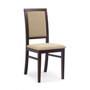 Jedálenská stolička Kely tmavý orech/béžová vyobraziť