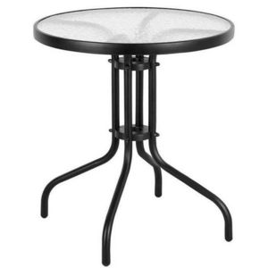 Záhradný okrúhly stôl BERGAMO 60 x 60 x 70 cm čierny vyobraziť