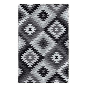 Čierno-sivý umývateľný behúň 55x190 cm Avana Nero – Floorita vyobraziť