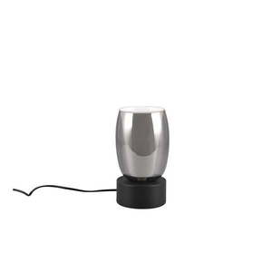 Stolová lampa so skleneným tienidlom v čierno-striebornej farbe (výška 24 cm) Barret – Trio Select vyobraziť