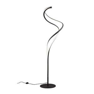 Čierna LED stojacia lampa s kovovým tienidlom (výška 160 cm) Nala – Trio Select vyobraziť
