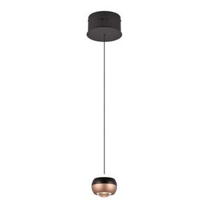 LED závesné svietidlo s kovovým tienidlom ø 15, 5 cm v čierno-medenej farbe Orbit – Trio Select vyobraziť