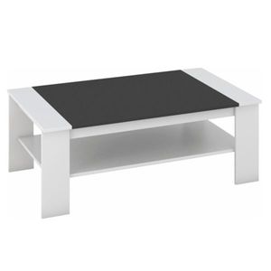 KONDELA Konferenčný stolík, biela/čierna, BAKER vyobraziť