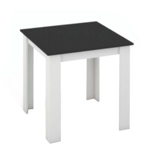 KONDELA Jedálenský stôl, biela/čierna, 80x80 cm, KRAZ vyobraziť